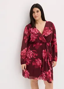 Robe courte en mesh imprimée, bonprix