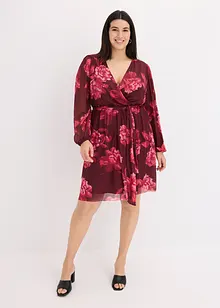 Robe courte en mesh imprimée, bonprix