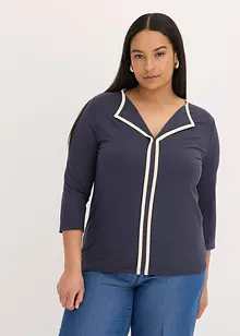 T-shirt à bande contrastée, bonprix