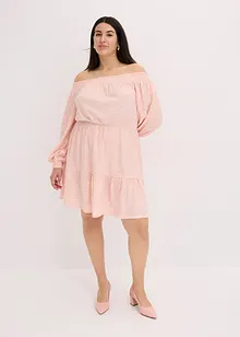 Robe imprimée col Bardot, bonprix