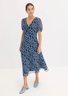 Robe midi en mesh imprimé, bonprix