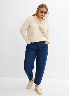 Barrel-Jeans Mid Waist, Low Stretch Bio-Baumwolle, bonprix
