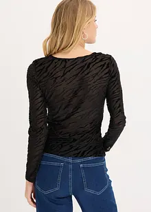 Langarmshirt mit leichter Transparenz, bonprix