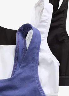 Lot de 3 brassières coton extensible, bonprix