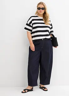 Jean balloon taille mi-haute ultra doux, cropped, bonprix