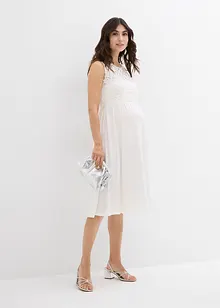 Robe de grossesse en jersey avec empiècement dentelle, bonprix