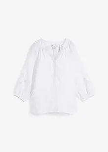 Tunique 100% lin avec broderie anglaise, bonprix