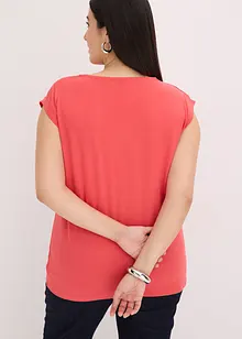 T-shirt col bénitier contenant de la viscose, bonprix