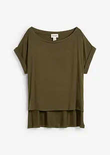 Oversize-Shirt aus fließender Viskose, bonprix