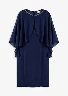 Bodycon-Kleid mit abnehmbarem Cape, bonprix