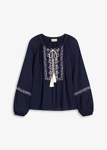 Blouse oversize à broderies, bonprix