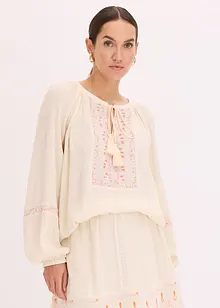 Oversized-Bluse mit Stickerei, bonprix