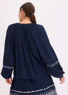 Oversized-Bluse mit Stickerei, bonprix
