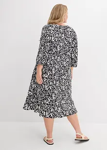 Kleid in Midilänge aus fließender Viskose, bonprix