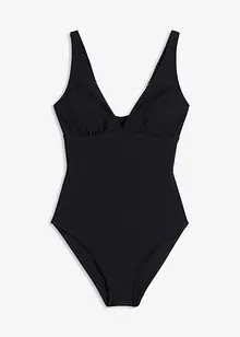 Maillot 1 pièce sculptant à décolleté plongeant, maintien modéré, bonprix