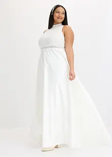 Robe de mariée en satin brillant et dentelle, bonprix