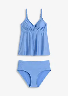 Tankini (ens. 2 pces) en matière brillante, bonprix