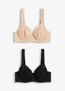 Lot de 2 soutiens-gorge à armatures, bonprix