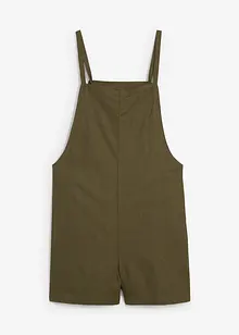 Kurzer Jumpsuit aus luftigem Leinen-Mix, bonprix
