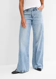 Jean droit et ample, taille mi-haute, peu extensible, bonprix