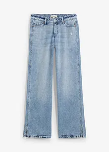 Jean droit et ample, taille mi-haute, peu extensible, bonprix