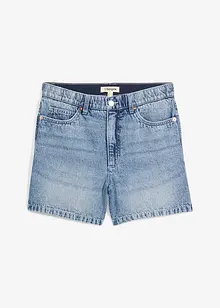 Short en jean taille haute, peu extensible, bonprix