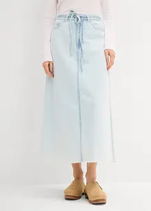 Jupe midi en jean taille mi-haute, toile super souple, bonprix