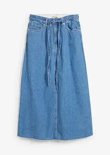 Jupe midi en jean taille mi-haute, toile super souple, bonprix