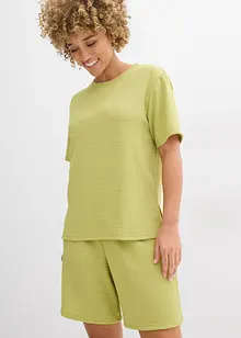 T-shirt en crêpe gaufré, bonprix