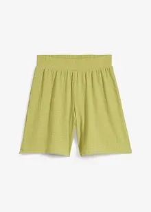 Short taille élastiquée en crêpe gaufré, bonprix