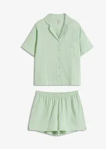 Pyjashort boutonné en gaze de coton, bonprix
