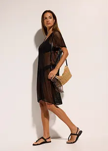 Robe de plage aspect crochet en viscose, bonprix