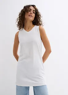 Lot de 2 débardeurs longs 100% coton, bonprix