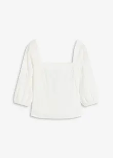 Bluse mit Puffärmeln und Smoke-Detail, bonprix