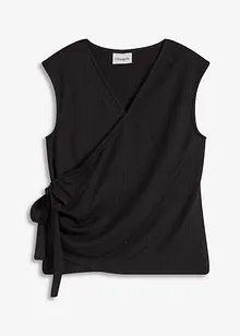 Haut esprit cache-cœur en jersey crêpe, bonprix