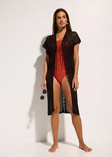 Kimono de plage aspect crochet en viscose, bonprix