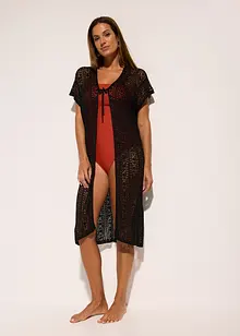Kimono de plage aspect crochet en viscose, bonprix