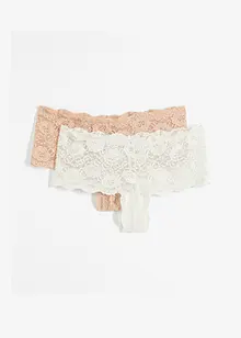 Lot de 2 shorties à dentelle, bonprix