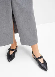 Sling-Ballerinas mit Raffung, bonprix