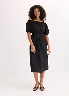 Off-Shoulder-Kleid aus reiner Bio-Baumwolle, bonprix