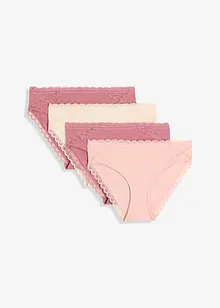 Lot de 4 slips avec coton, bonprix