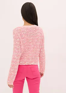 Bouclé Strickjacke, bonprix