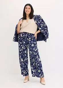 Pantalon large à pinces et imprimé, bonprix