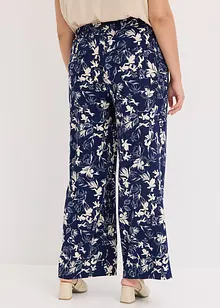 Pantalon large à pinces et imprimé, bonprix
