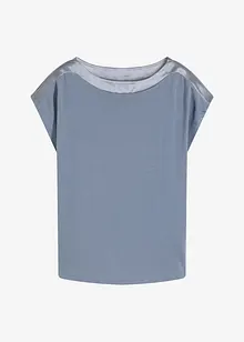 Shirt mit Satinpasse, bonprix