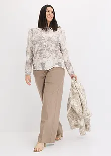 T-shirt manches longues texturé, bonprix