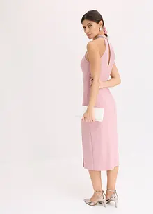 Midikleid aus strukturiertem Crepe, bonprix