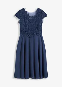Midikleid aus zartem Tüll mit Spitze, bonprix