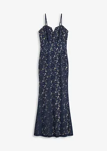 Robe en dentelle avec bretelles et lien satiné, bonprix