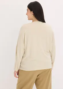 Fledermausshirt mit Satineinsatz, bonprix